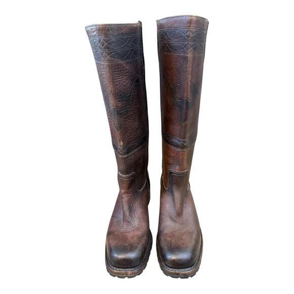 Vintage Frye Longhorn Campus Boot Brown Leather Women size 9 - Picture 3 of 10